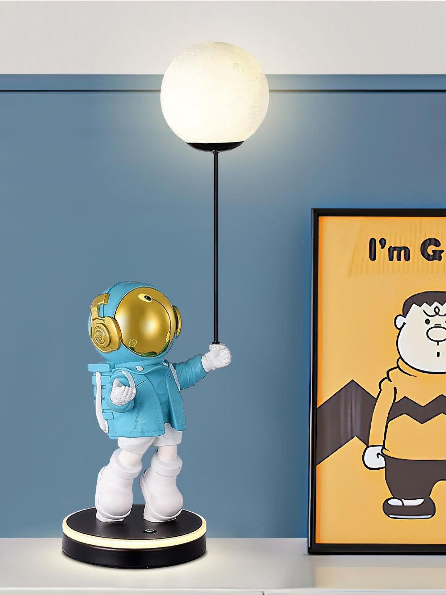 Astronaut and Planet Lamp