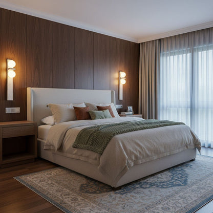 Asymmetrical Travertine Wall Sconce