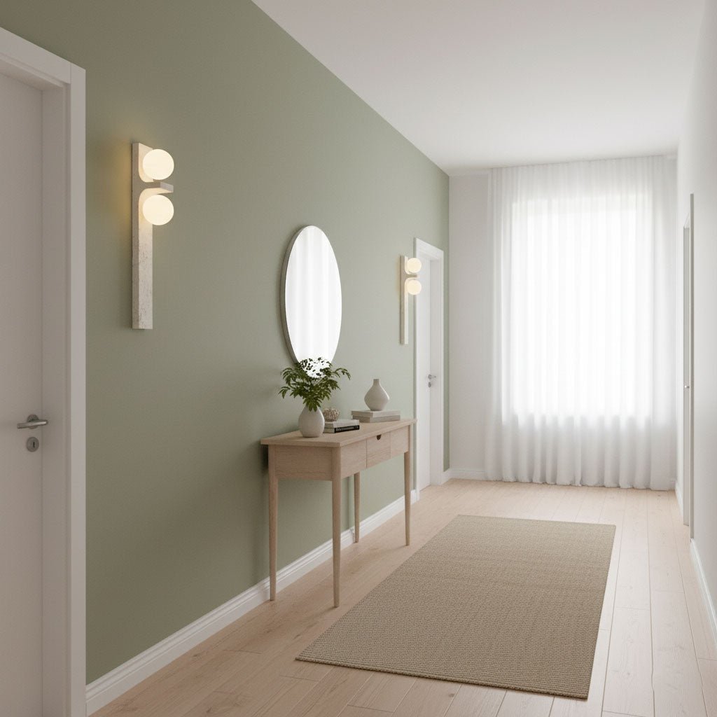 Asymmetrical Travertine Wall Sconce