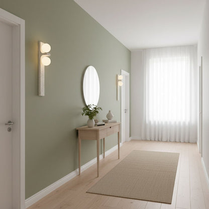 Asymmetrical Travertine Wall Sconce