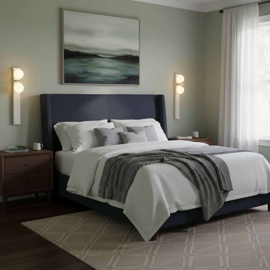 Asymmetrical Travertine Wall Sconce