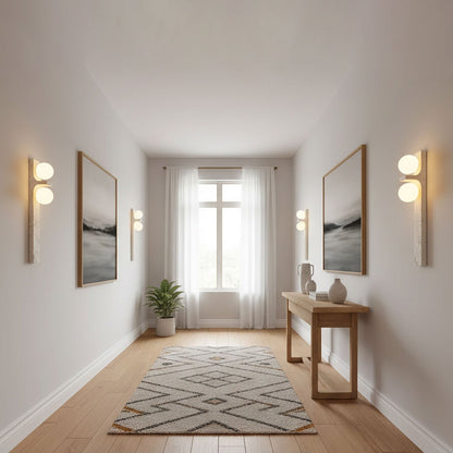 Asymmetrical Travertine Wall Sconce