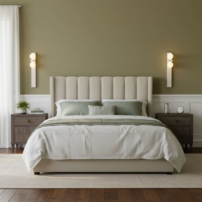 Asymmetrical Travertine Wall Sconce