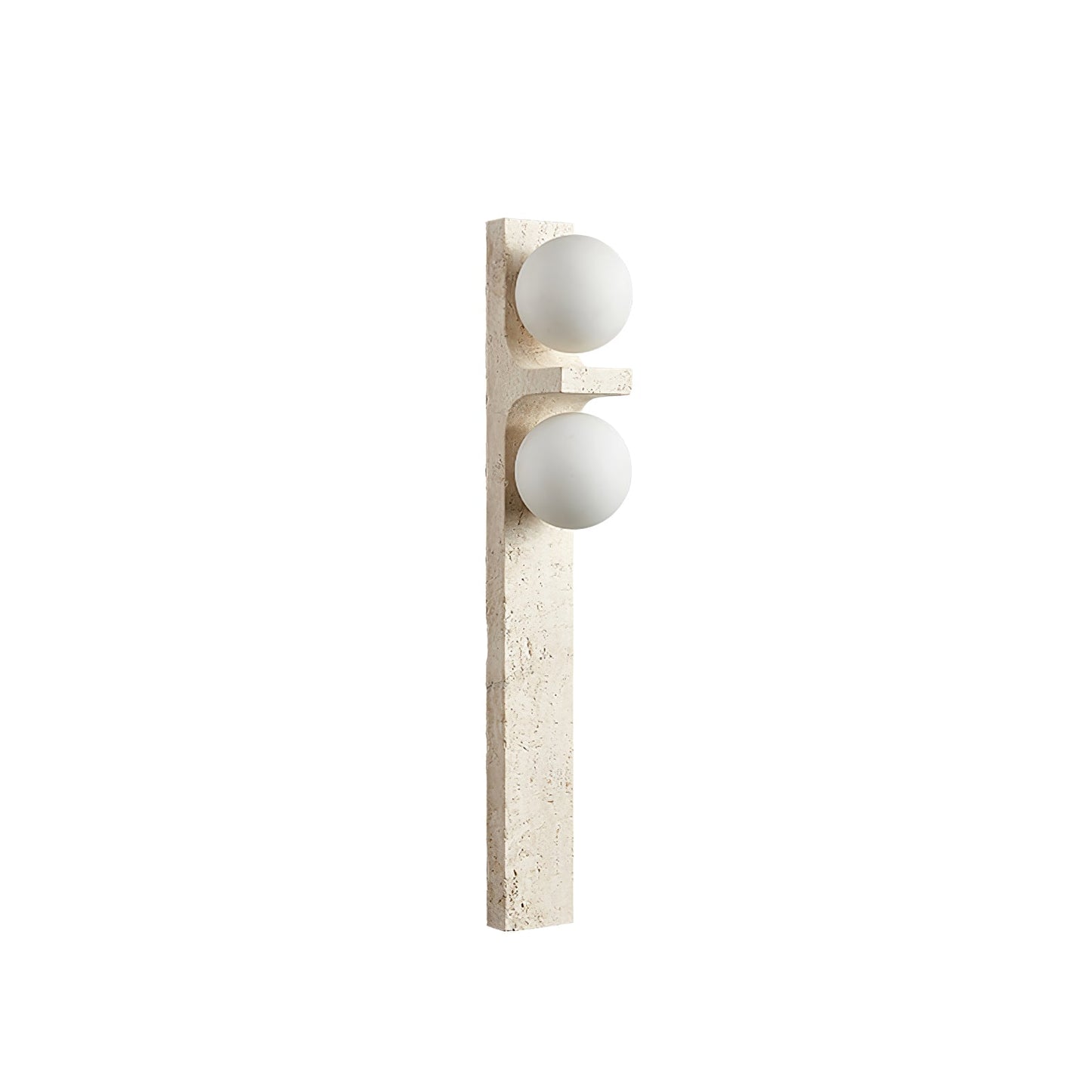 Asymmetrical Travertine Wall Sconce