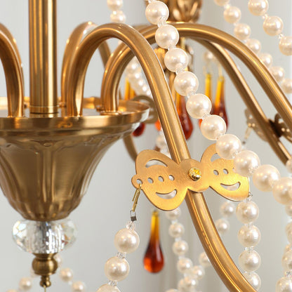 Aureate Amber Crystal Chandelier