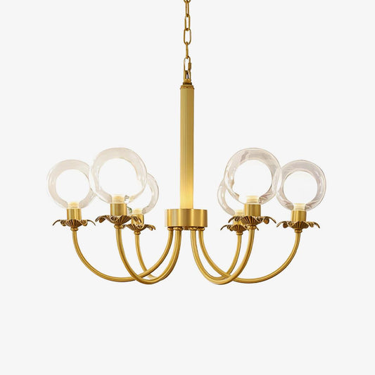 Aureate Radiance Glass Chandelier