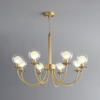 Aureate Radiance Glass Chandelier