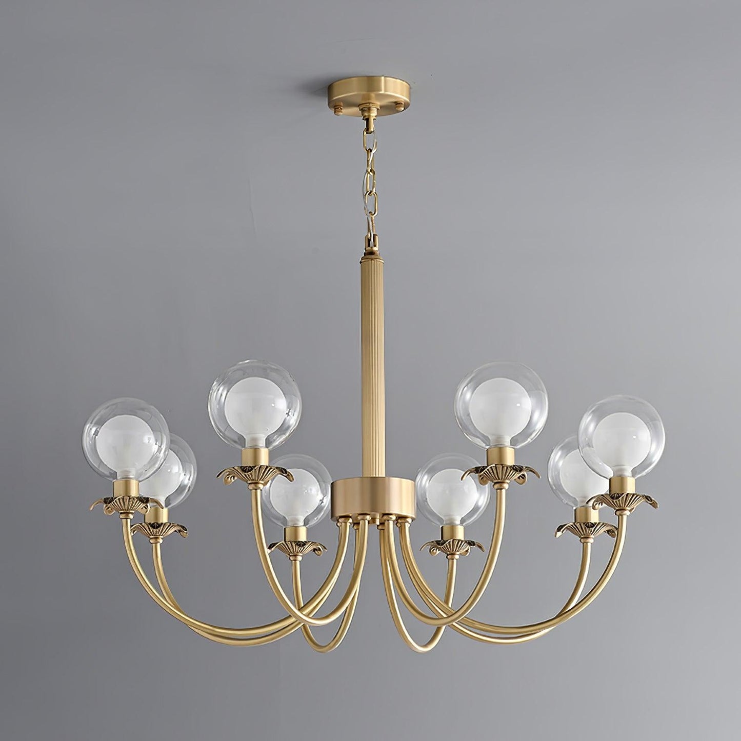 Aureate Radiance Glass Chandelier