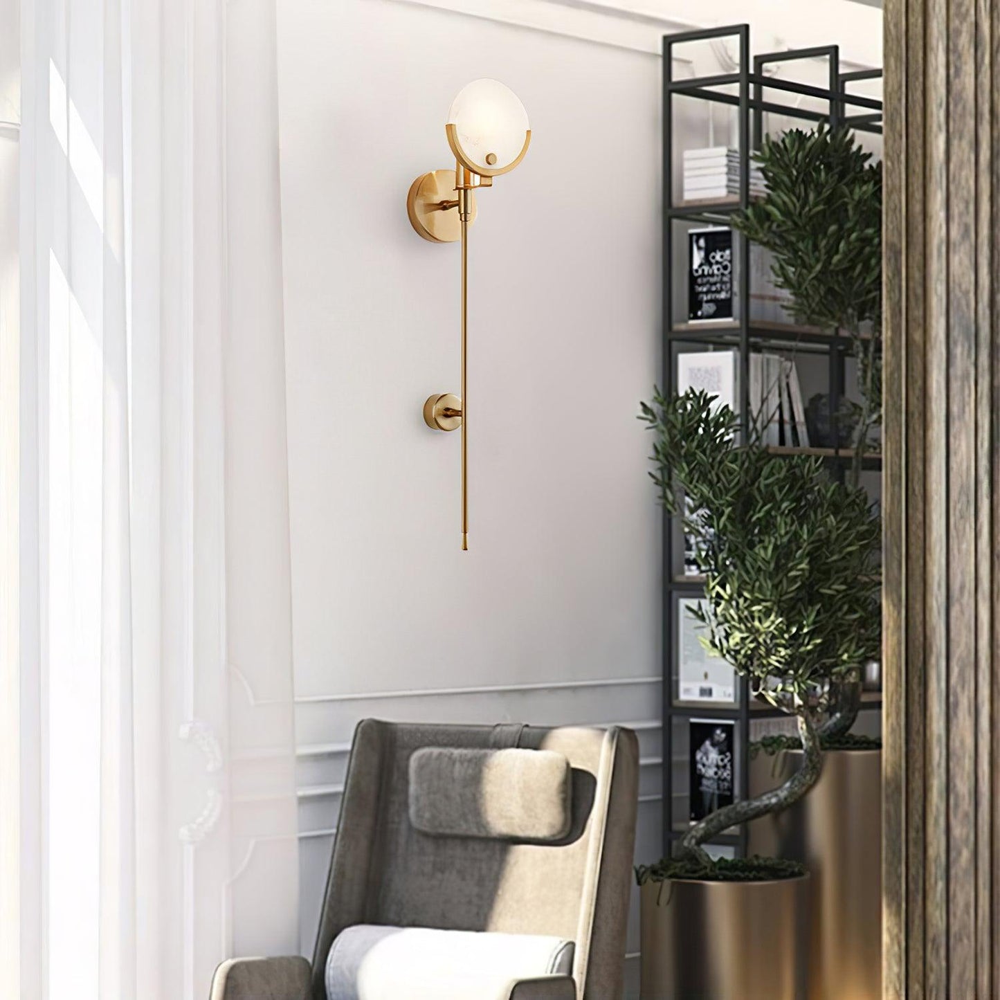 Ava Brass Wall Lamp