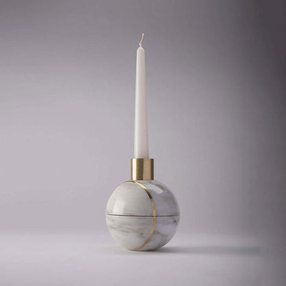 Axis Sphere Marble Candle Holder