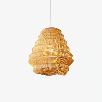 Bamboo Spiral Pendant Lamp