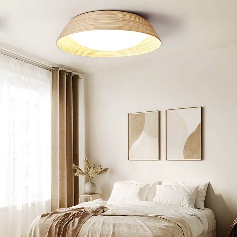 Bamboo Textured Ceiling Lamp