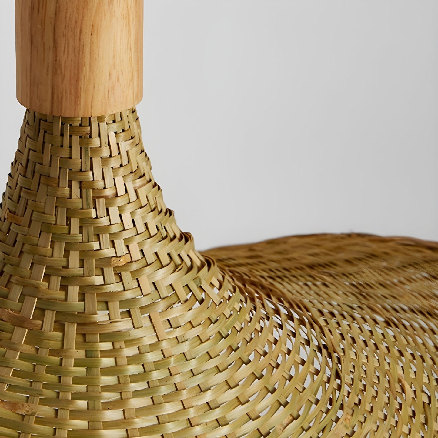 Rattan Weave Hat Droplight Pendant Light