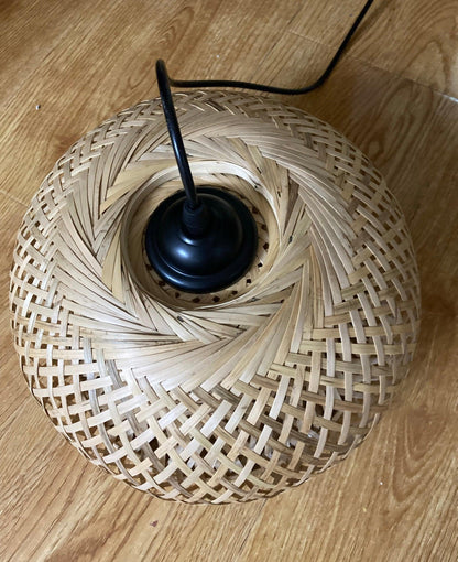 Bamboo Braided Pendant Lamp