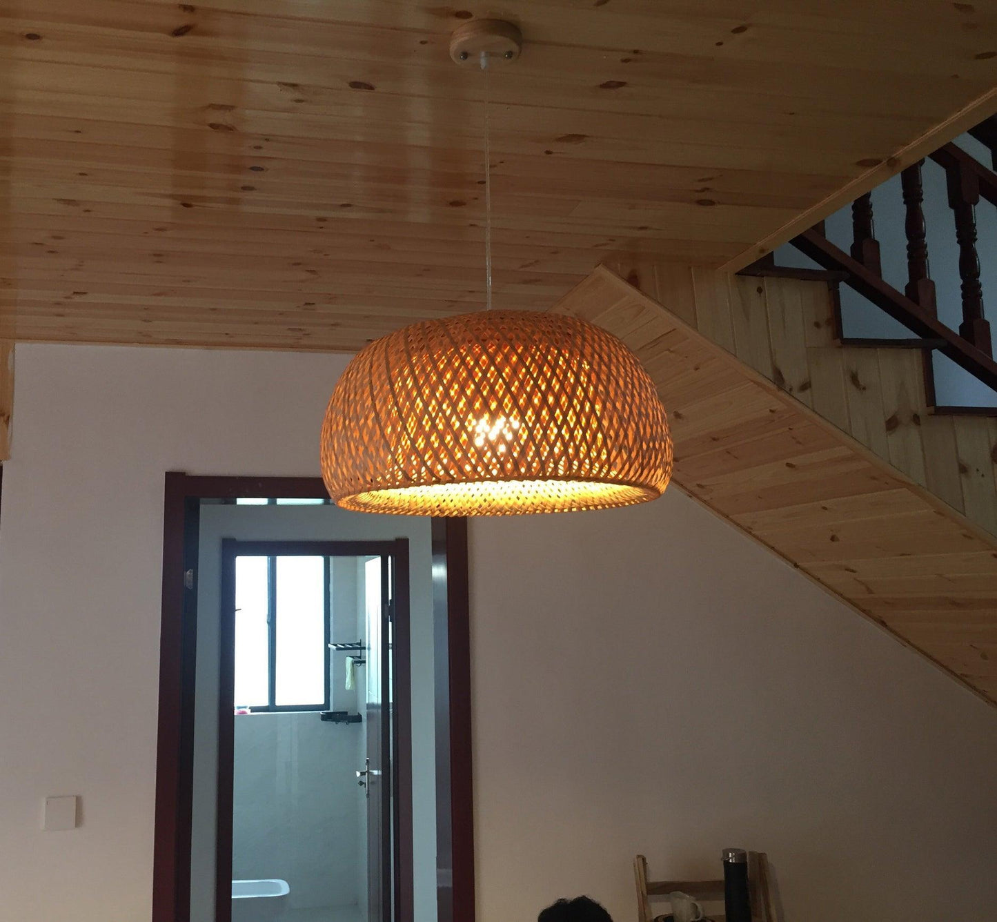 Bamboo Braided Pendant Lamp