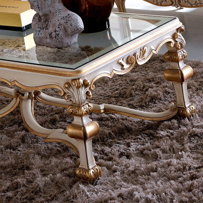 Baroque Reproduction Classic Italian Glass Coffee Table