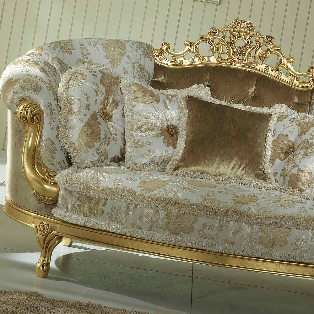 Baroque Style Italian Gold Leaf 2 Seater Sofa