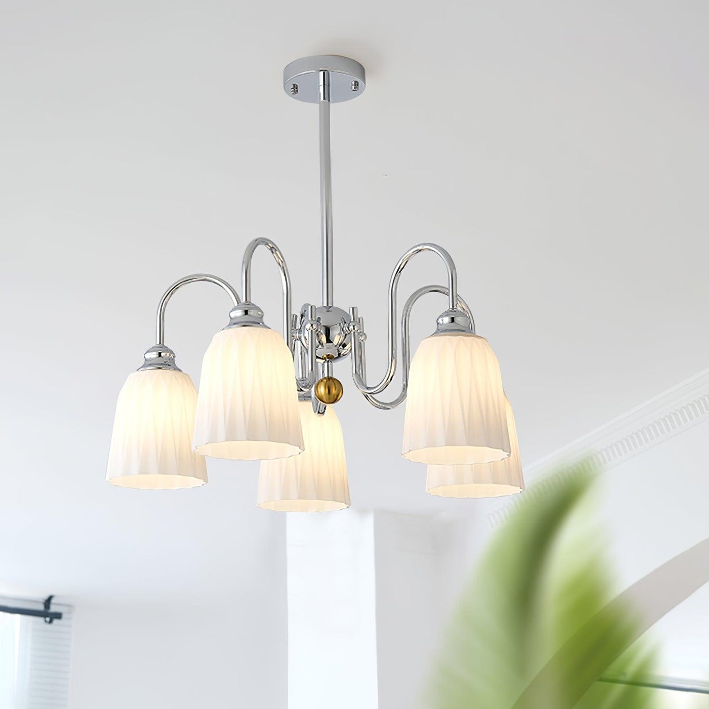 Bauhaus Pleated Chandelier