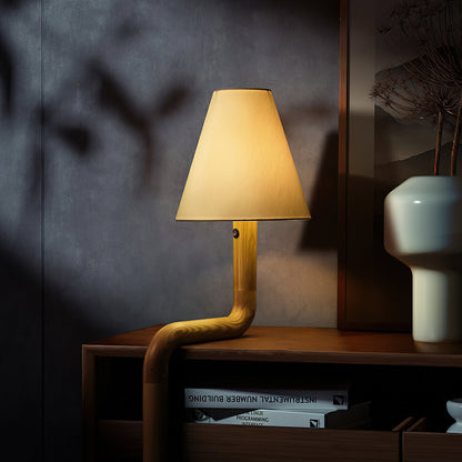 Bend Wood Table Lamp