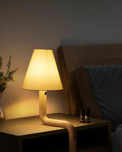 Bend Wood Table Lamp