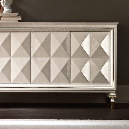 Italian Diamond Design Mother of Pearl Sideboard