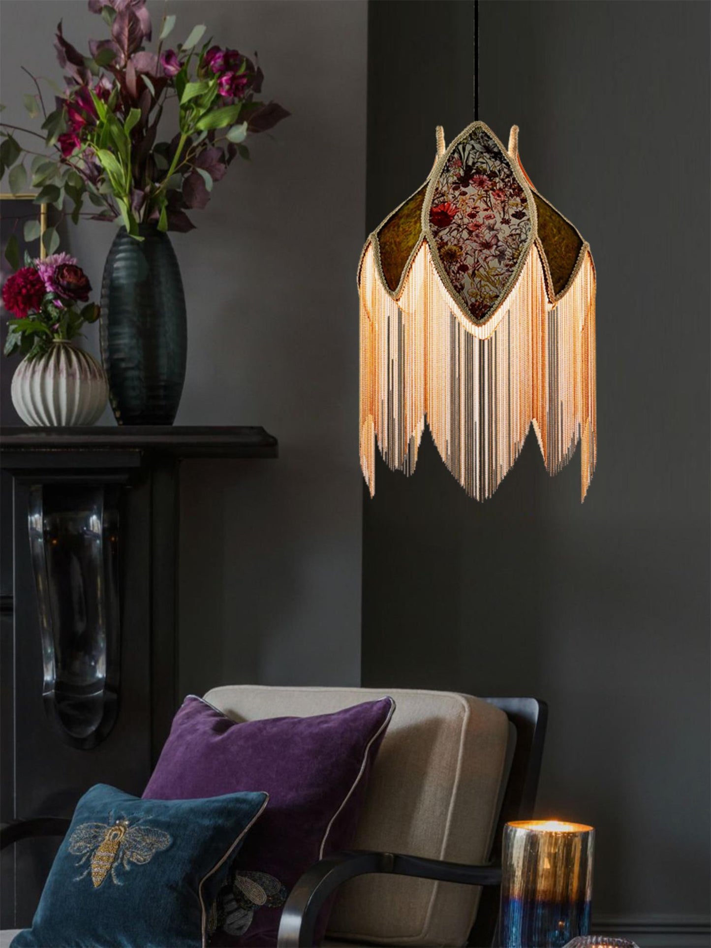 Bette Fringed Pendant Lamp