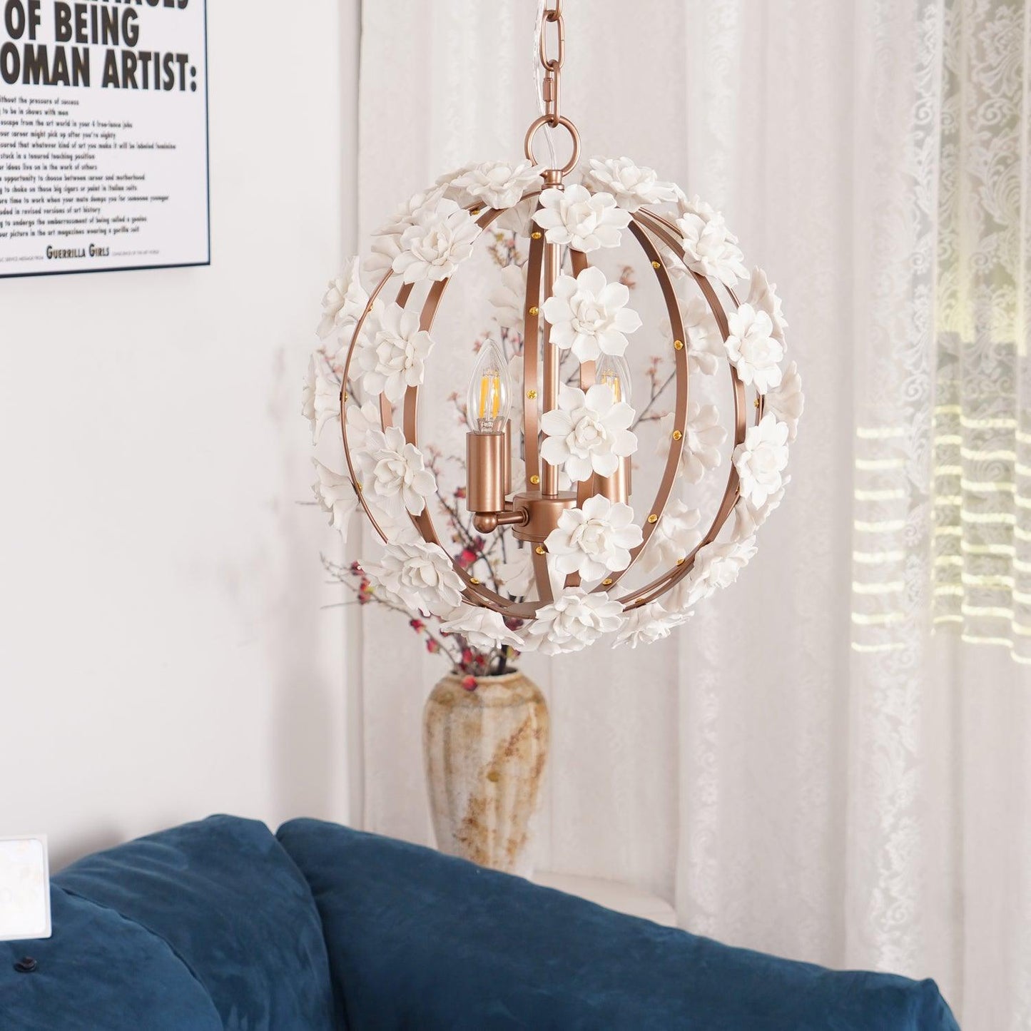 Bianca Floral Orb Chandelier