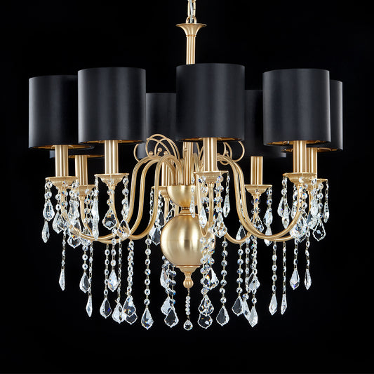 Round Crystal Gold Chandelier