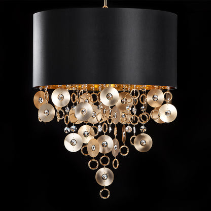 Crystal Round Black Chandelier