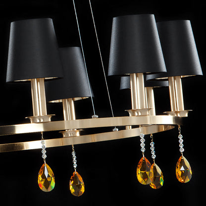 Modern Round Crystal Gold Chandelier