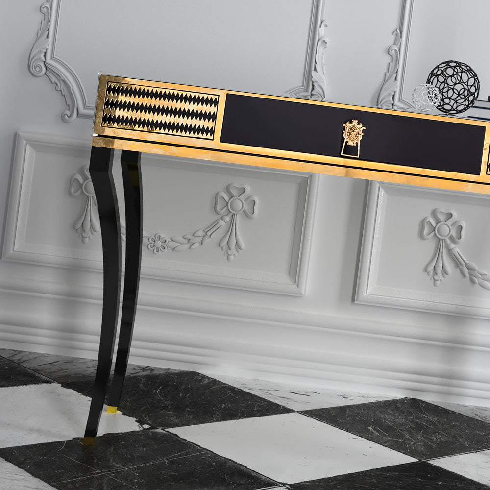 High End Decorative Black Console Table