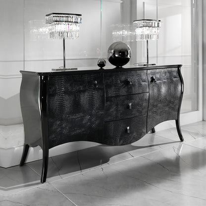 Black Lacquered Designer Cabinet