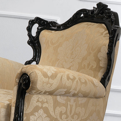 Black Lacquered Louis XV Style Armchair