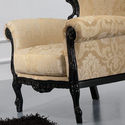 Black Lacquered Louis XV Style Armchair