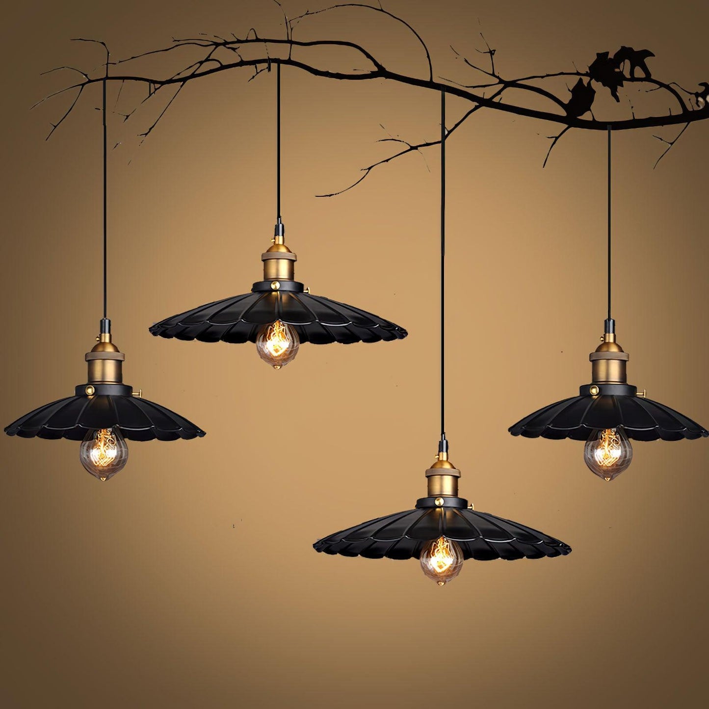 Black Skirt Pendant Light