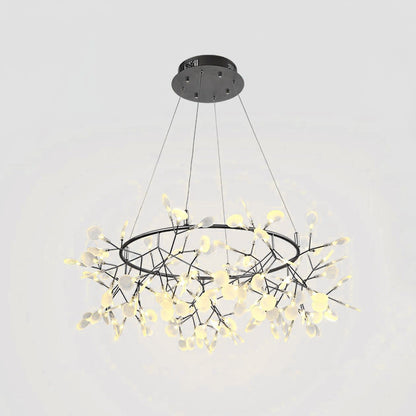 Black Big O Firefly LED Chandelier