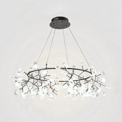 Black Big O Firefly LED Chandelier