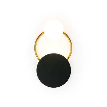 Black Circular Rings Wall Lamp