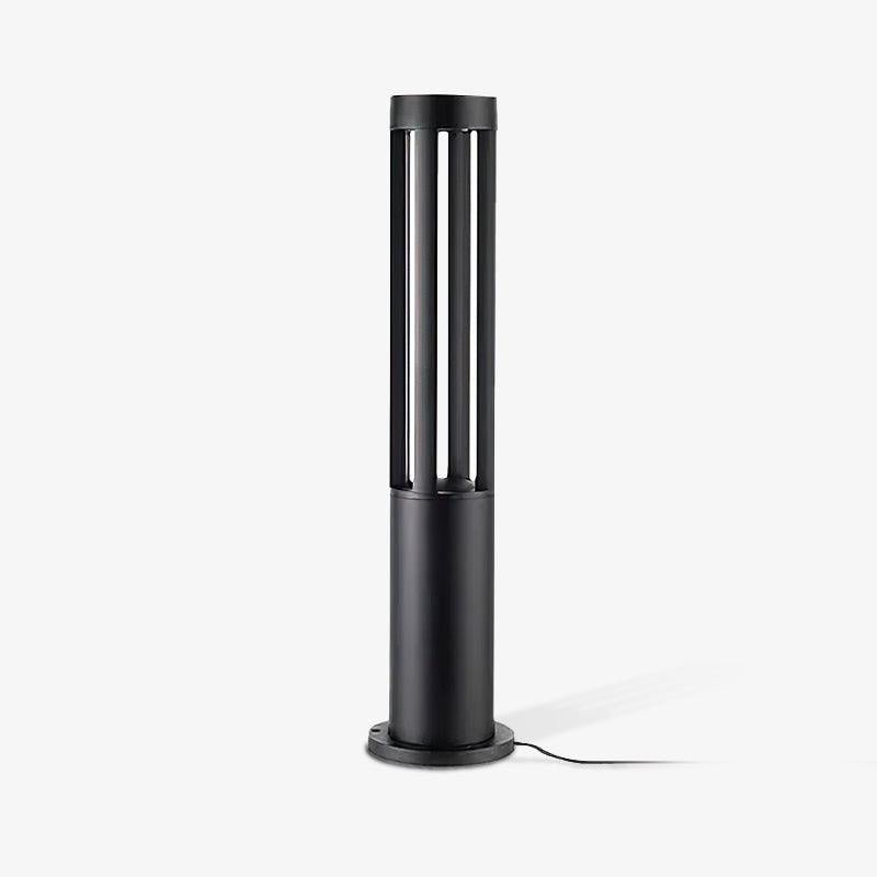 Black Cylindrical Garden Outdoor Light