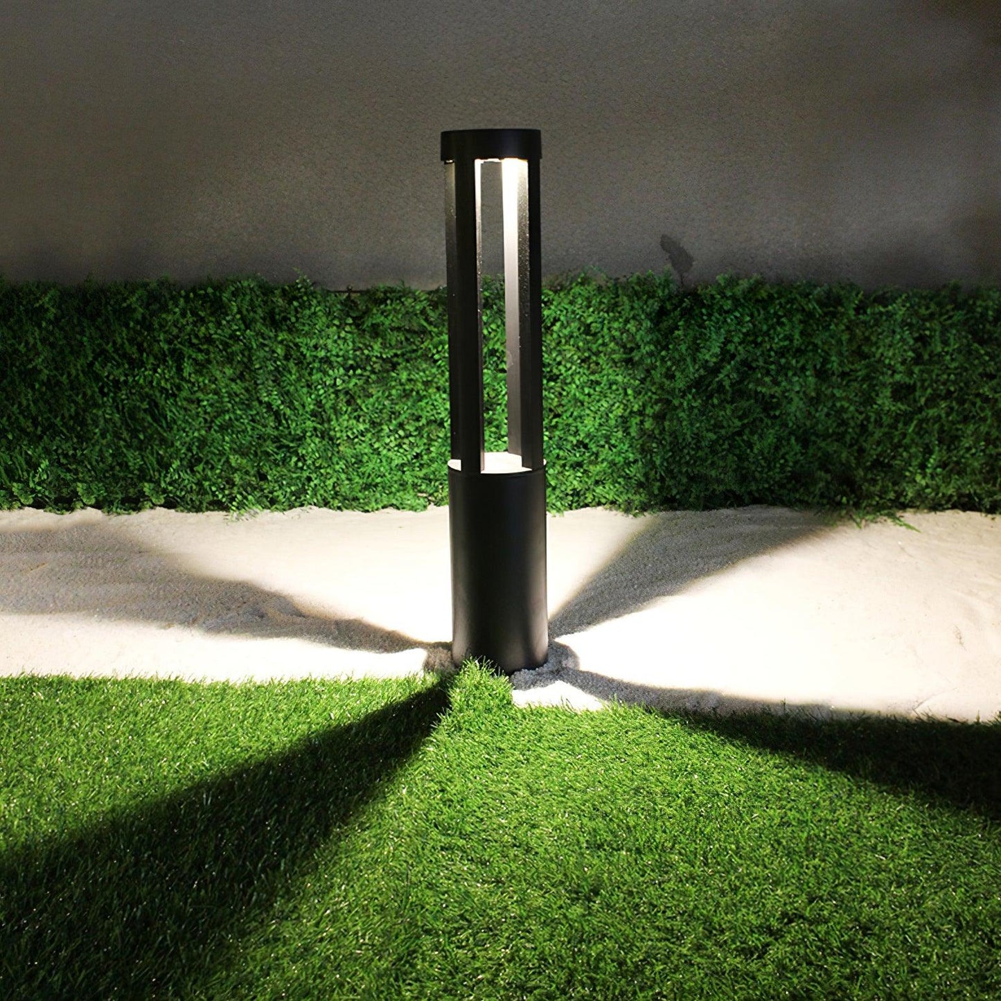 Black Cylindrical Garden Outdoor Light