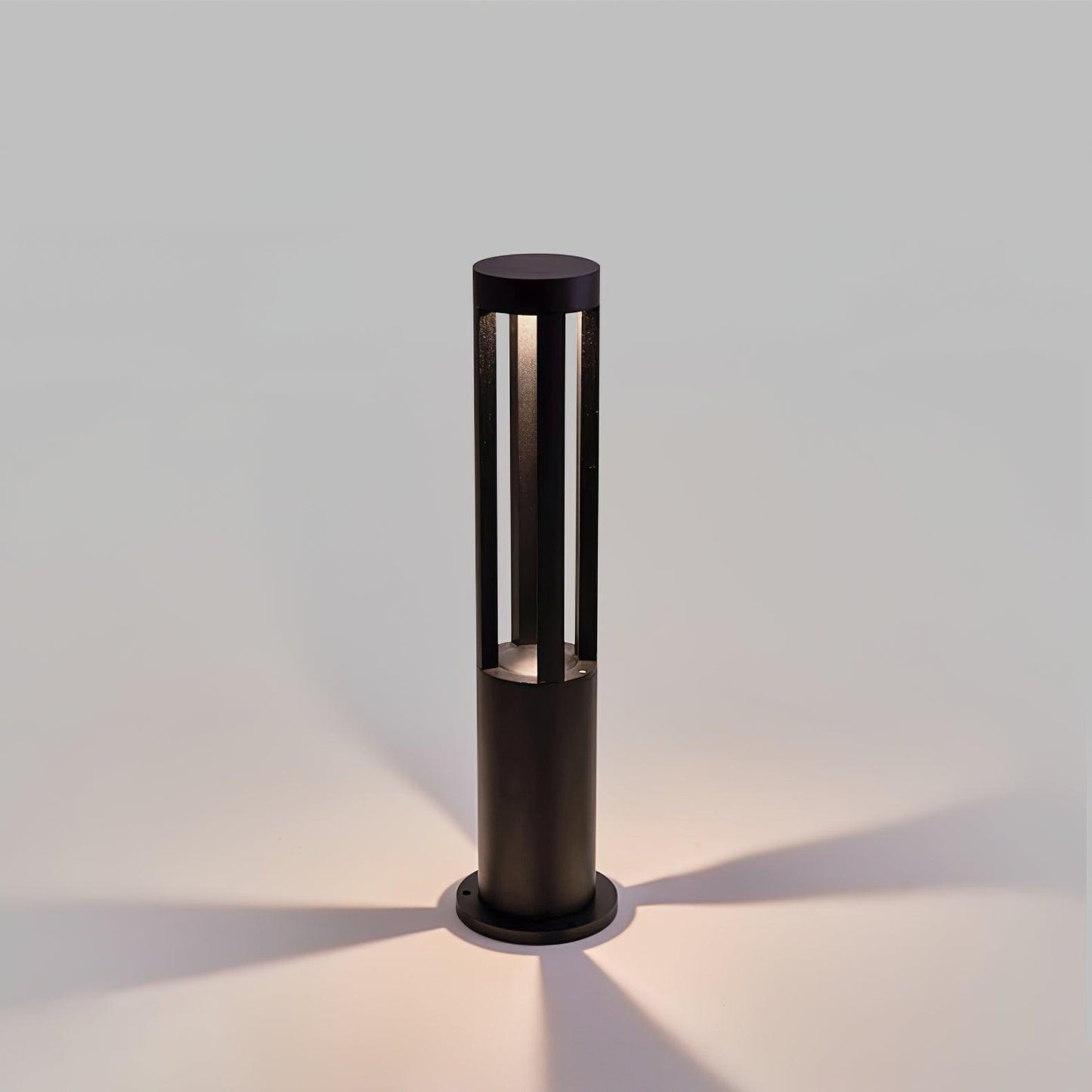 Black Cylindrical Garden Outdoor Light