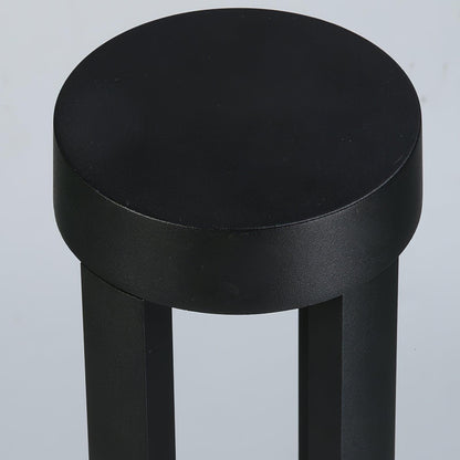 Black Cylindrical Garden Outdoor Light