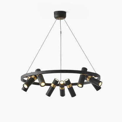 Black Mutil Pipe Chandelier