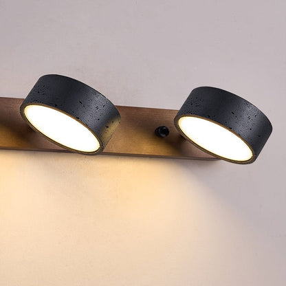Black Travertine Duo Wall Light