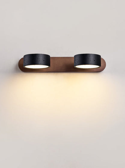 Black Travertine Duo Wall Light