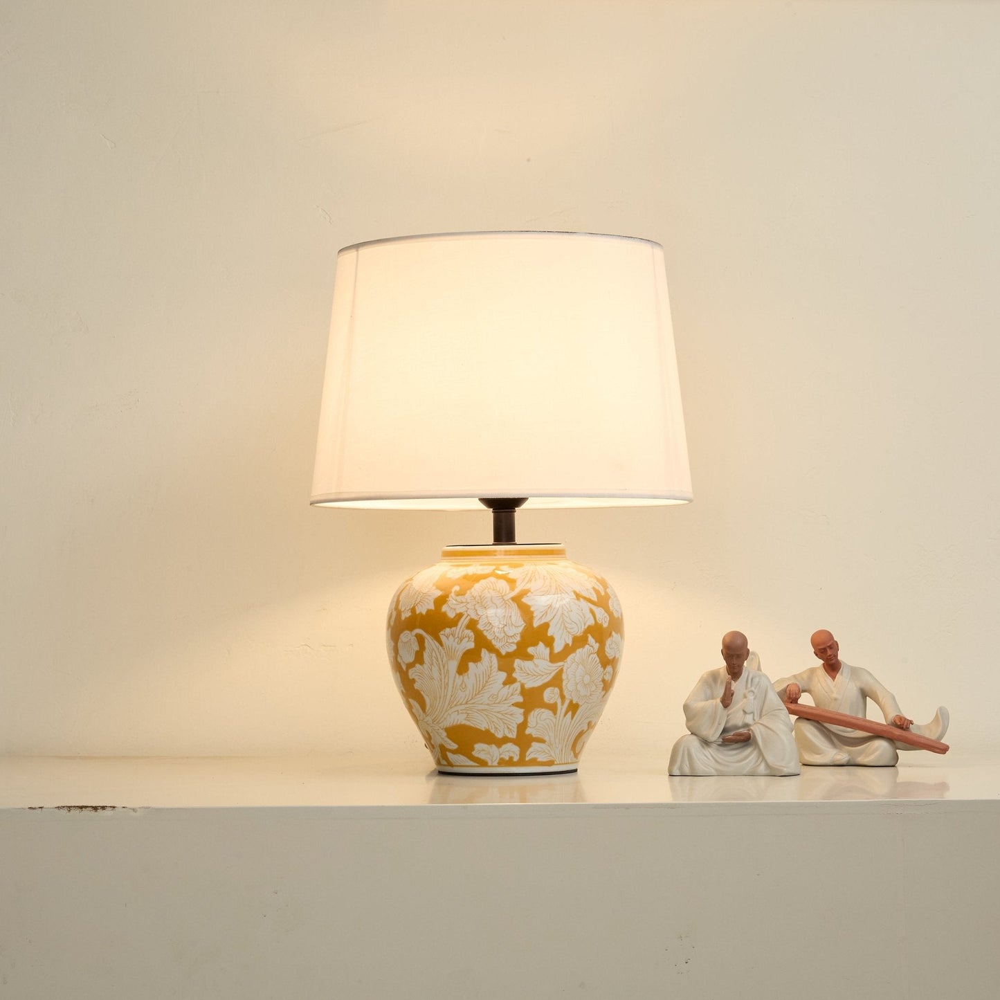 Blazing Blossom Ceramic Table Lamp