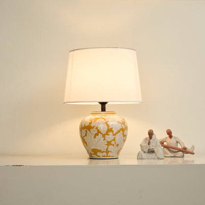 Blazing Blossom Ceramic Table Lamp