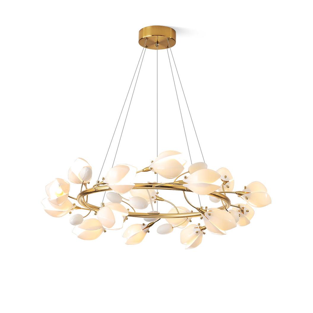 Porcelain Magnolia Gasolier Chandelier