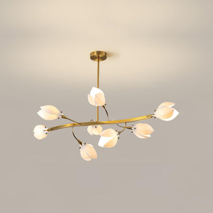 Porcelain Magnolia Gasolier Chandelier