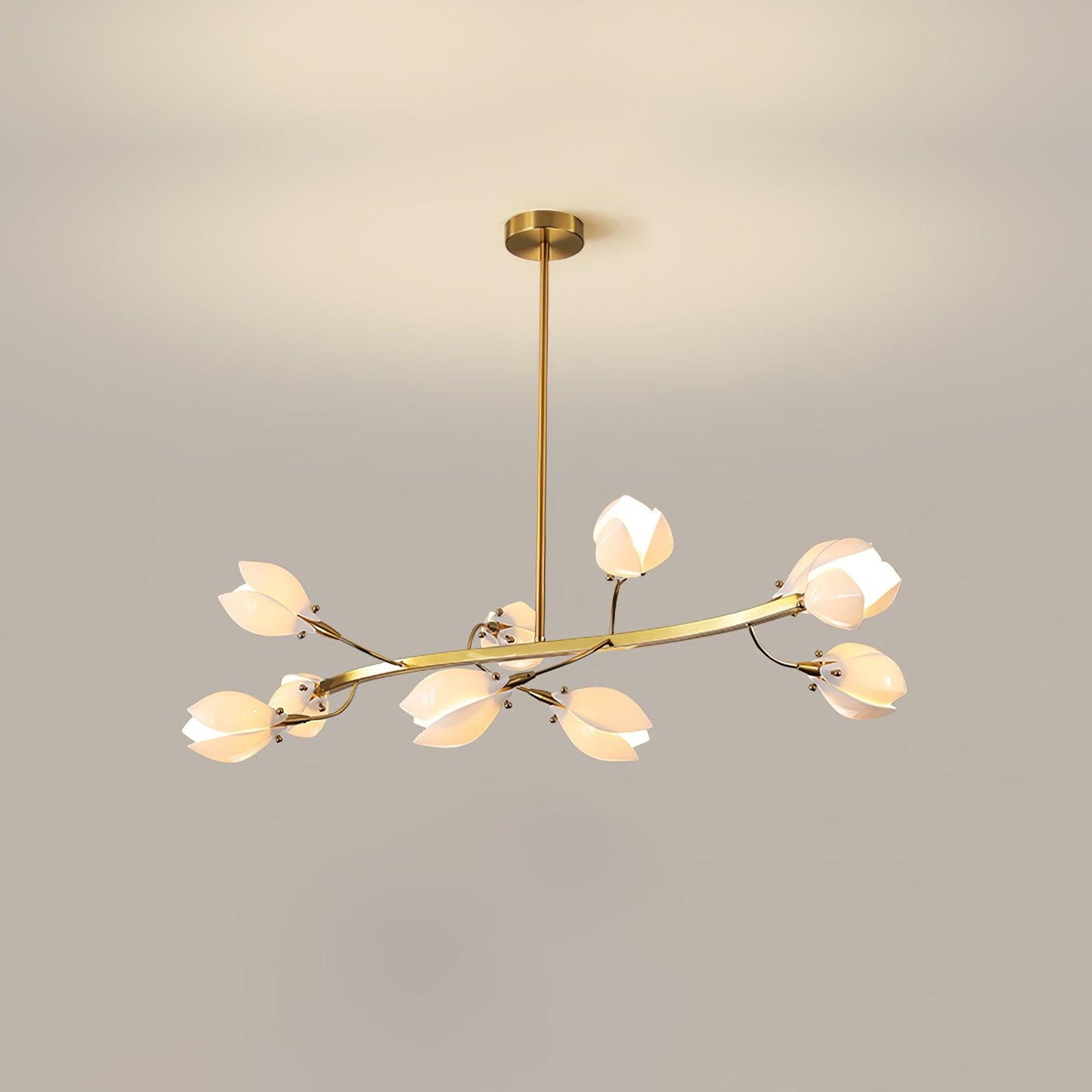 Porcelain Magnolia Gasolier Chandelier